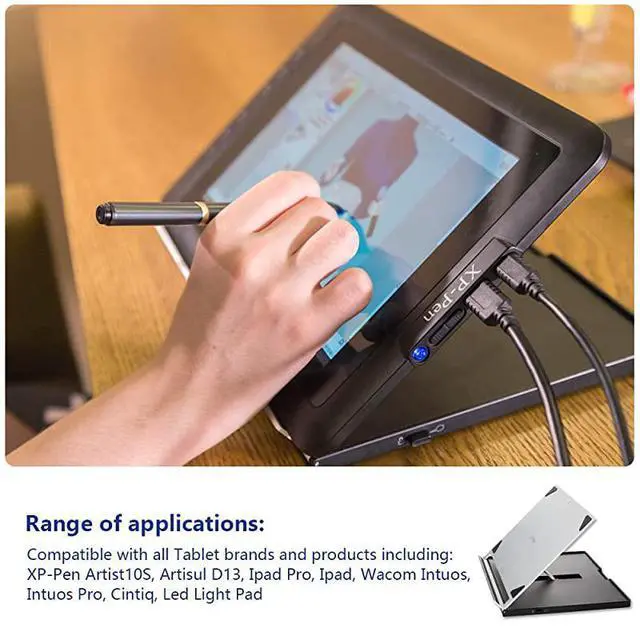 Alt view image 5 of 7 - FOR AC18 Multifunctional Metal Drawing Pen Tablet Stand for Pen Display Drawing Graphic Monitor Prevented Skidding Stander Holder