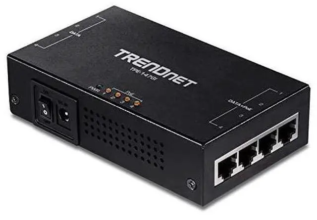 Alt view image 4 of 7 - FOR-65W 4-Port Gigabit PoE+ Injector, TPE-147GI, 4 x Gigabit Ports(Data in), 4 x gigabit PoE Ports(Data + PoE Out), Multi-Port PoE+ Injector up to 100m(328 ft.), Add PoE+ Power to Non-PoE Switch