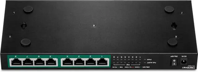 Alt view image 6 of 7 - 8-Port Gigabit PoE+ Switch 65W PoE Power Budget 16Gbps Switching Capacity IEEE 802.1p QoS DSCP Pass-Through Support Fanless Wall Mountable Lifetime Protection Black TPE-TG83