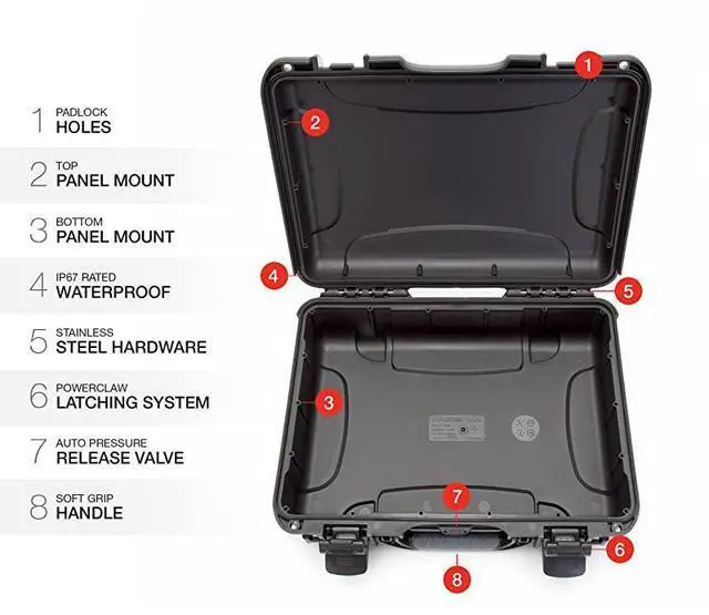 Alt view image 6 of 7 - FOR-910 Waterproof Hard Case Empty - Black