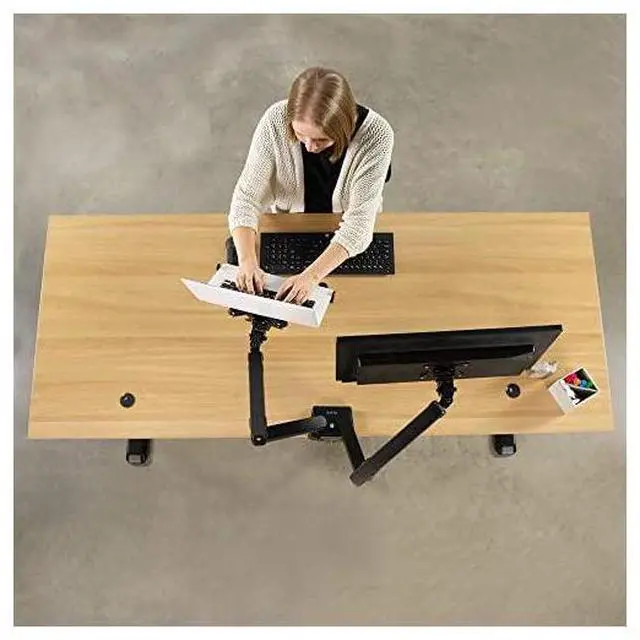 Alt view image 7 of 7 - Adjustable 11 to 17 inch Laptop Holder Only for VESA Compatible Monitor Arms Notebook Adapter for VESA Monitor Mounts up to 100x100mm StandLAP4