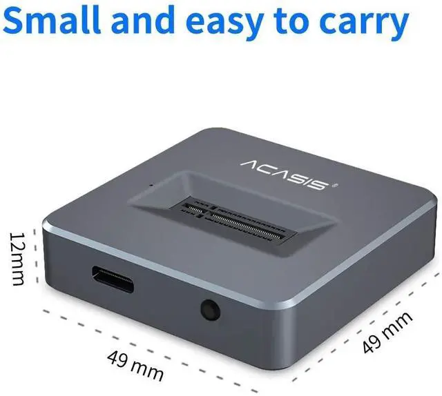Alt view image 3 of 6 - Acasis NVME to USB Adapter M.2 SSD to Type A Card High Performance 10 Gbps USB 3.1 Gen 2 Bridge Chip Use as Portable SSD USB to M2 SSD Key M Support Windows XP 7 8 10 MAC OS