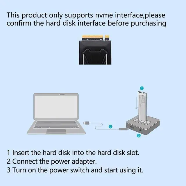 Alt view image 4 of 6 - Acasis NVME to USB Adapter M.2 SSD to Type A Card High Performance 10 Gbps USB 3.1 Gen 2 Bridge Chip Use as Portable SSD USB to M2 SSD Key M Support Windows XP 7 8 10 MAC OS