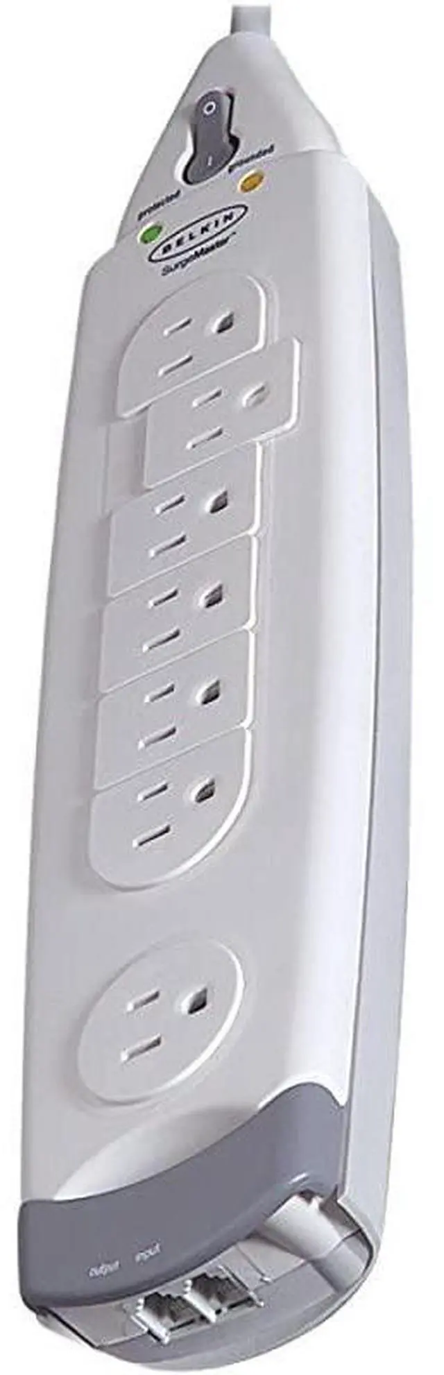 Alt view image 2 of 2 - 7Outlet SurgeMaster Home Series Power Strip Surge Protector with 12Foot Power Cord 1045 Joules F9H71012White