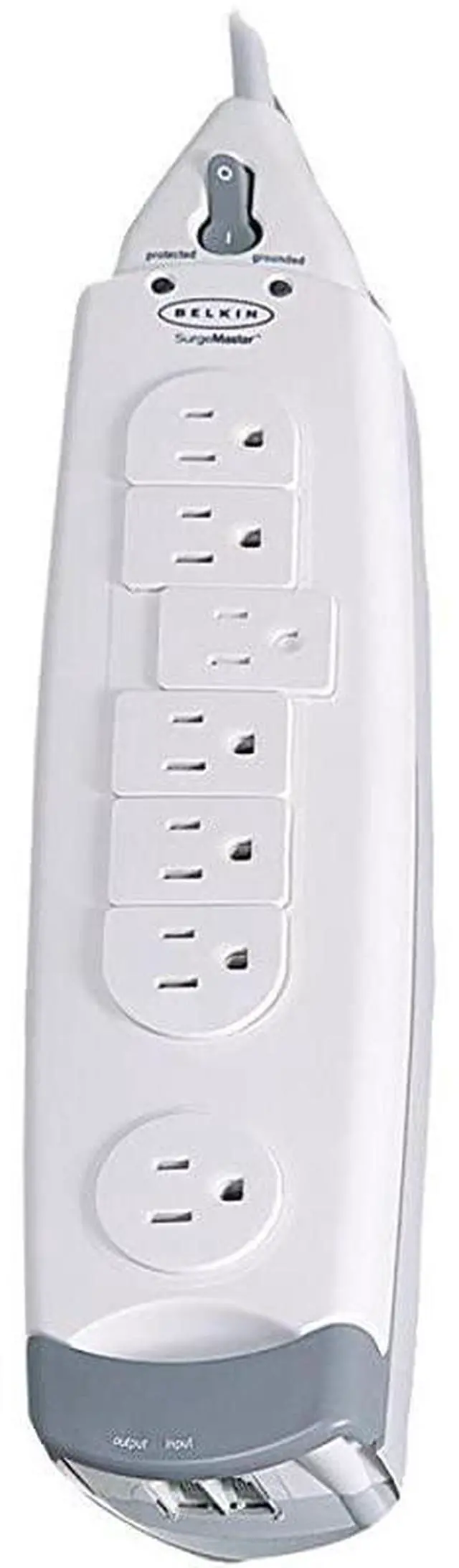 Main image of 7Outlet SurgeMaster Home Series Power Strip Surge Protector with 12Foot Power Cord 1045 Joules F9H71012White