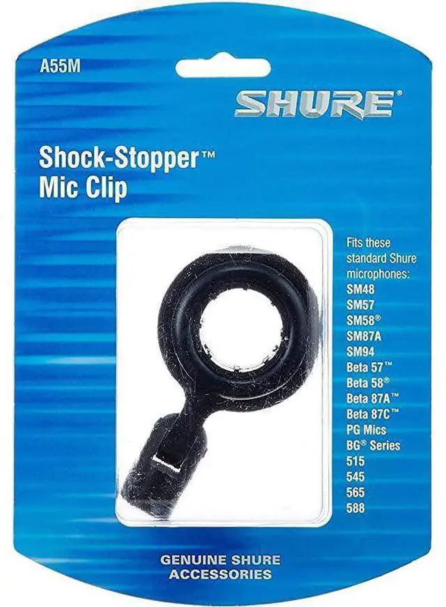 Main image of forA55M Shock Stopper for SM58 SM87 SM87A BETA87A BETA87C and all other 34 Inch and Larger HandlesBlack