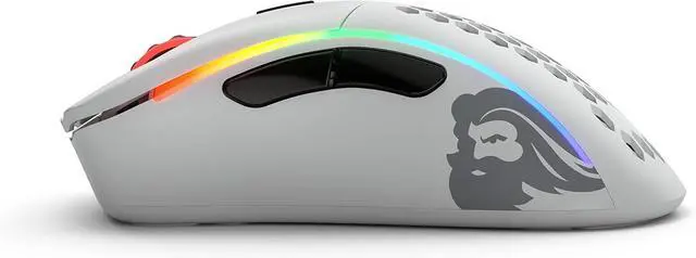 Alt view image 2 of 6 - FOR Glorious Gaming Mouse - Model D - RGB Gaming Mouse - 69 g Lightweight Wireless Mouse - Ergonomic Mouse - Honeycomb Mouse - White Wireless Gaming Mouse (Matte White)