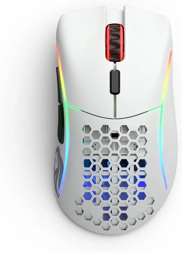 Alt view image 4 of 6 - FOR Glorious Gaming Mouse - Model D - RGB Gaming Mouse - 69 g Lightweight Wireless Mouse - Ergonomic Mouse - Honeycomb Mouse - White Wireless Gaming Mouse (Matte White)