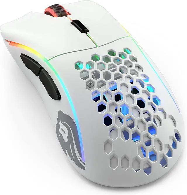 Main image of FOR Glorious Gaming Mouse - Model D - RGB Gaming Mouse - 69 g Lightweight Wireless Mouse - Ergonomic Mouse - Honeycomb Mouse - White Wireless Gaming Mouse (Matte White)