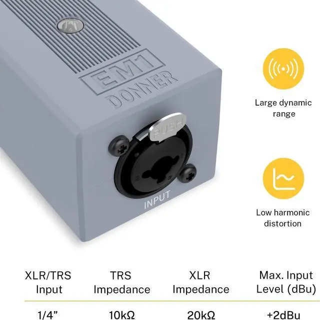 Alt view image 4 of 7 - FOR-EM1 Rechargeable Portable Personal in-Ear Monitor Amplifier Analog Headphone Amplifier Stereo Headphone Earphone Amp Volume Control Audio Booster with XLR and TRS Input 3.5mm Output Jack