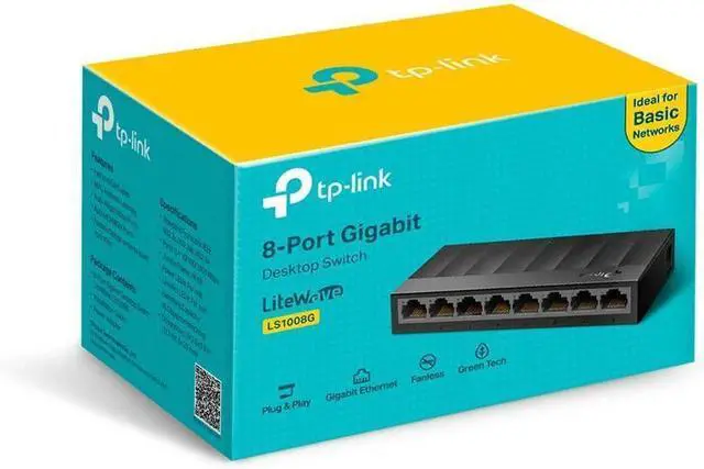 Alt view image 7 of 7 - for Litewave 8 Port Gigabit Ethernet Switch | Desktop Ethernet Splitter | Plastic Case | Unshielded Network Switch | Plug & Play | Fanless Quiet | Unmanaged (LS1008G)
