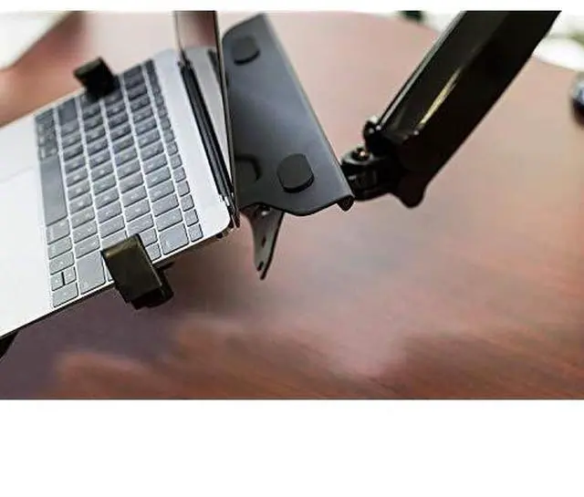 Alt view image 3 of 7 - for Laptop VESA Mount Tray | Laptop Holder Arm Mount Attachment | Vented Notebook Tray | Laptop Tray Clamp for Monitor Stand 75mm 100mm VESA