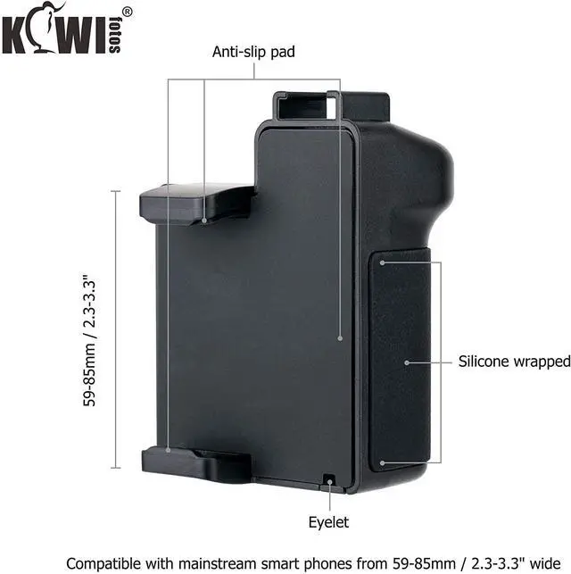 Alt view image 2 of 7 - FOR 3 in 1 Cell Phone Tripod Mount Phone Camera Grip Handle Holder with Detachable Bluetooth Shutter Remote Control and Cold Shoe Mount for iPhone Android Smartphone Selfie Vlog Video Shooting