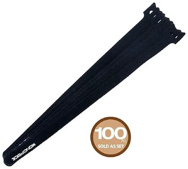 Main image of for Hook Loop Fastening Cable Ties 13inch 100pcsPack Black
