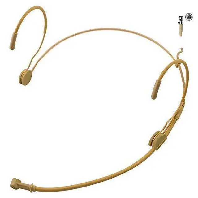 Main image of MICJ 069 Earhook Headworn Headset Unidirectional Microphone Compatible with AKG Samson Wireless Microphone System Mini XLR TA3F Plug