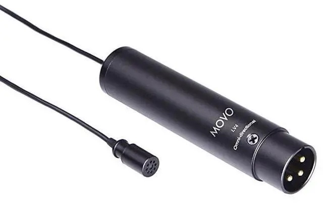 Alt view image 2 of 3 - LV4O Omnidirectional XLR Lavalier Microphone Phantom Power with Metal Lapel Clip and Windscreen Accessories Great External Lav Mic for Music Podcast Live Stream Filming or YouTube Recording
