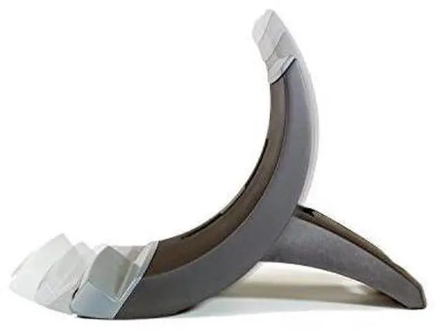 Alt view image 5 of 5 - for Laptop Stand Raise Screen Height to Reduce Neck Strain Vertical Design Allows You to Bring Screen Closer Compact Foot Print Saves Desk Space NonSkid Base Keeps Laptop Secure Black LX550