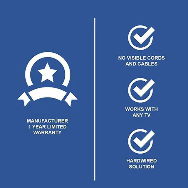 Alt view image 3 of 7 - Home Office Theater Home Theater In Wall TV Power Kit White 51 HT2102WHV1