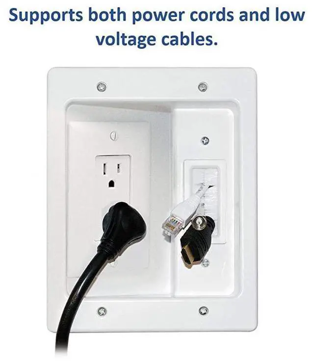 Alt view image 5 of 7 - Home Office Theater Home Theater In Wall TV Power Kit White 51 HT2102WHV1