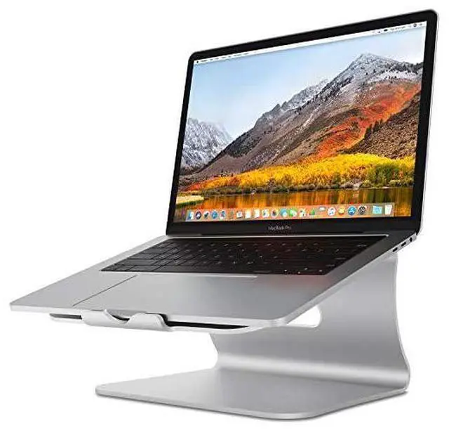 Main image of Laptop Stand Aluminum Cooling MacBook Stand Update Version Stand Holder for Apple MacBook Air MacBook Pro All Notebooks Sliver Patented
