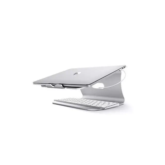 Alt view image 3 of 7 - Laptop Stand Aluminum Cooling MacBook Stand Update Version Stand Holder for Apple MacBook Air MacBook Pro All Notebooks Sliver Patented