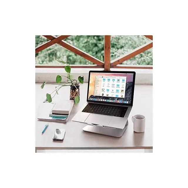 Alt view image 6 of 7 - Laptop Stand Aluminum Cooling MacBook Stand Update Version Stand Holder for Apple MacBook Air MacBook Pro All Notebooks Sliver Patented