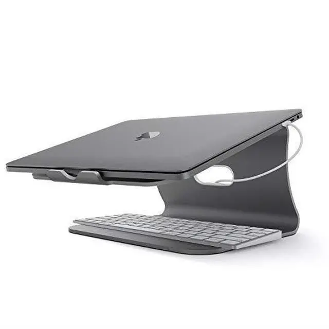 Alt view image 3 of 7 - for Laptop Stand Aluminum Cooling Computer Stand Update Version Stand Holder for Apple MacBook Air MacBook Pro All Notebooks Grey Patented