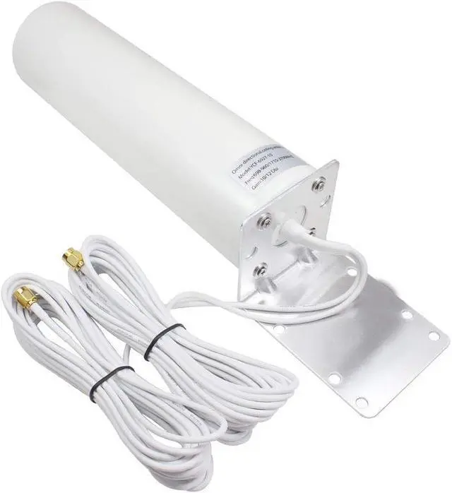 Alt view image 4 of 7 - FOR High Gain 10-12dBi Dual SMA Male 698-2700 MHz 3G/4G LTE Omni-Directional Outdoor Pole/Wall Mount Antenna for Mobile Cell Phone Cellular 4G LTE Router Modem Gateway