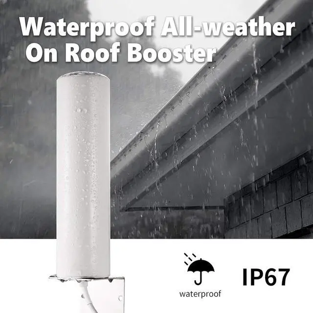 Alt view image 2 of 7 - FOR High Gain 10-12dBi Dual SMA Male 698-2700 MHz 3G/4G LTE Omni-Directional Outdoor Pole/Wall Mount Antenna for Mobile Cell Phone Cellular 4G LTE Router Modem Gateway