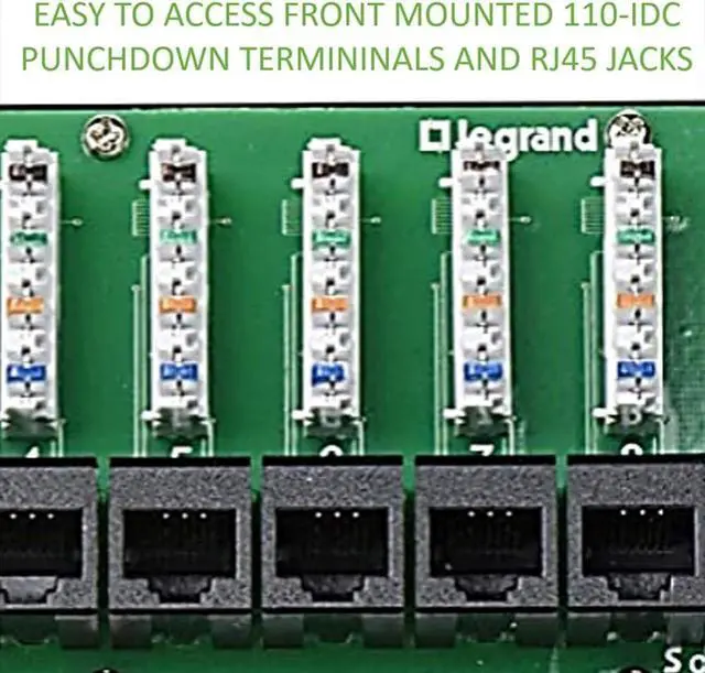 Alt view image 4 of 7 - Legrand Home Office & Theater Network Interface Module Cat 5e 8 Port AC1058