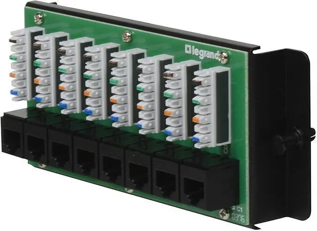 Alt view image 7 of 7 - Legrand Home Office & Theater Network Interface Module Cat 5e 8 Port AC1058