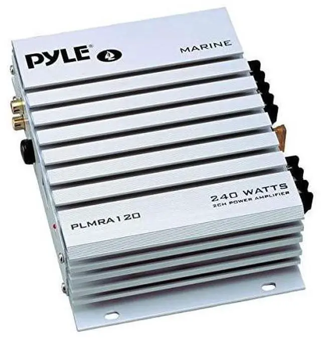 Main image of FOR-Hydra Marine Amplifier Upgraded Elite Series 240 Watt 4 Channel Audio Amplifier Waterproof 48 Ohm Impendance GAIN Level Controls RCA Stereo Input LED Indicator PLMRA120