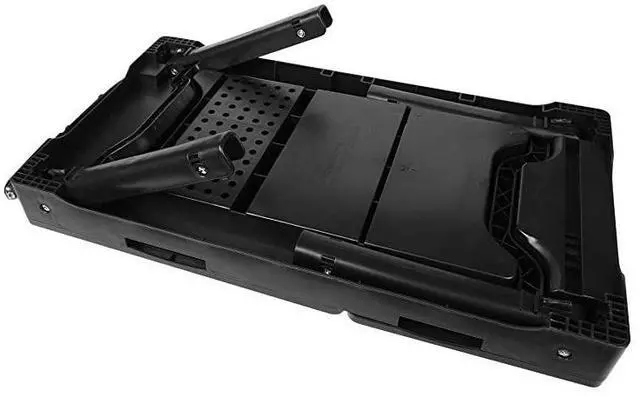 Alt view image 6 of 7 - Laptop Table for Bed-Multi-Functional Laptop Bed Table Tray with Internal Cooling Fan & 2 Independent Laptop Stands-Foldable & 3 Different Height Laptop Desk-LED Lamp-4 Port USB