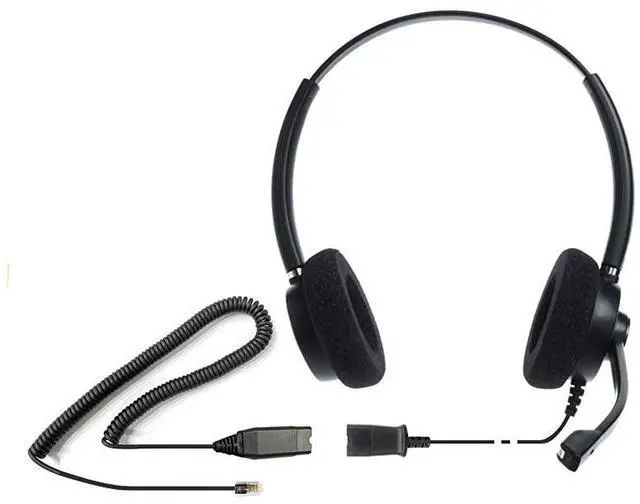 Alt view image 2 of 6 - IPH165 Binaural Noise CancelingCorded Headset wit HIS02 Cable for Avaya IP 160816169608G 9611G 9610 9620 9620L 9620C 9630 9630G 9640 9640G 9650 9670 IP Phones