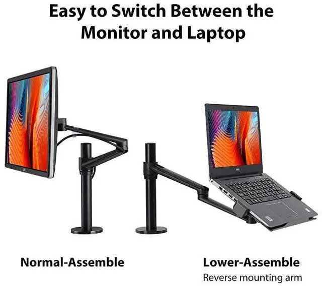 Alt view image 4 of 7 - for LaptopNotebookProjector Mount Stand Height Adjustable Single Arm Mount Support 1217 inch LaptopNotebookTablet Free Removable VESA 75X75 and 100X100 for Monitor 1732 inch