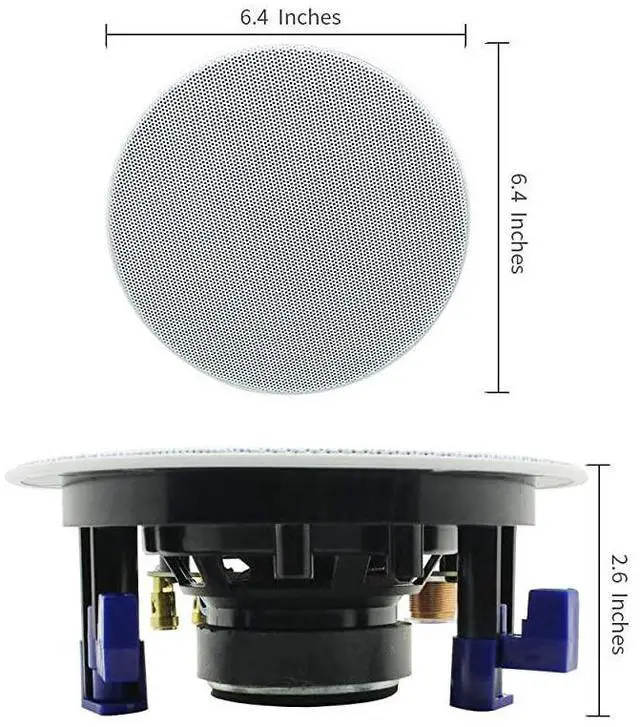 Alt view image 5 of 7 - forHome Audio Package Wall Mount Audio Control Amplifier Receiver System and HCS418 in Ceiling Bathroom Kitchen Living Room Speakers A Pair