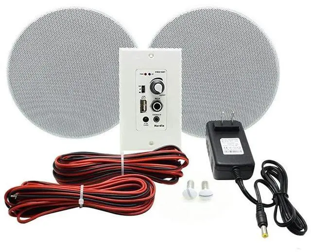 Alt view image 6 of 7 - forHome Audio Package Wall Mount Audio Control Amplifier Receiver System and HCS418 in Ceiling Bathroom Kitchen Living Room Speakers A Pair