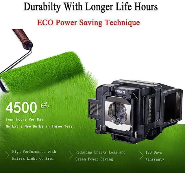 Alt view image 2 of 7 - LP88 Replacement Projector Lamp for Elplp88 Epson Powerlite Home Cinema 2040 1040 2045 740HD 640 EX3240 EX7240 EX9200 EX5250 EX5240 VS240 VS345 VS340 97H 98H 99WH 955WH X27 Lamp Bulb Replacement