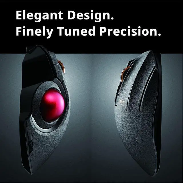 Alt view image 3 of 7 - Good Product Outlet Wired / Wireless / Bluetooth Thumb-Operated Trackball Mouse, 8-Button Function with Smooth Tracking, Precision Optical Gaming Sensor (M-XPT1MRXBK) , black