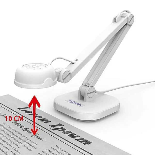 Alt view image 2 of 6 - forINS1 Tiny 8MP USB Document Camera with AutoFocus and LED Supplemental Light Excellent for Distance Education and Web Conferencing
