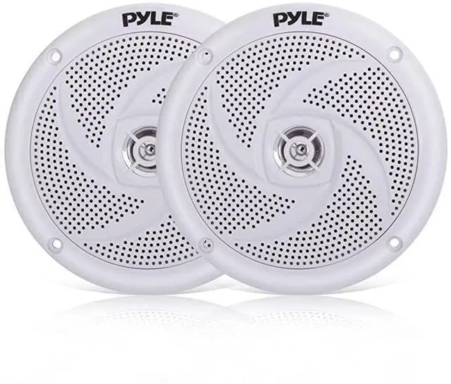 Main image of for  Marine Speakers 4 Inch 2 Way Waterproof and Weather Resistant Outdoor Audio Stereo Sound System with 100 Watt Power and Low Profile Slim Style Design 1 Pair PLMRS4W White