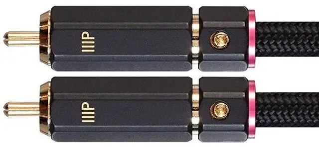 Alt view image 4 of 4 - Male RCA Two Channel Stereo Audio Cable 15 Feet Black Gold Plated Connectors Double Shielded with Copper Braiding Onix Series