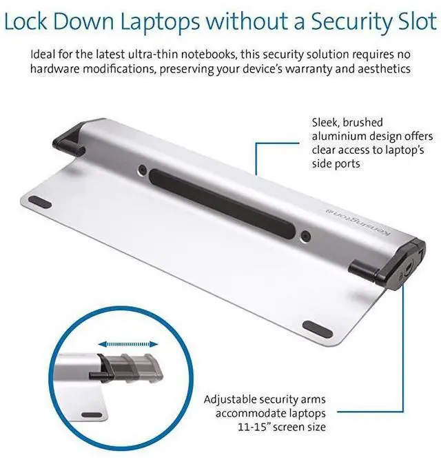 Alt view image 2 of 7 - for MacBook and Surface Laptop Locking Station with Keyed Lock Cable K64453WW