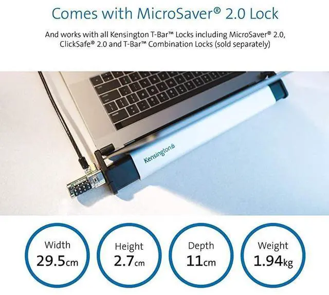 Alt view image 7 of 7 - for MacBook and Surface Laptop Locking Station with Keyed Lock Cable K64453WW