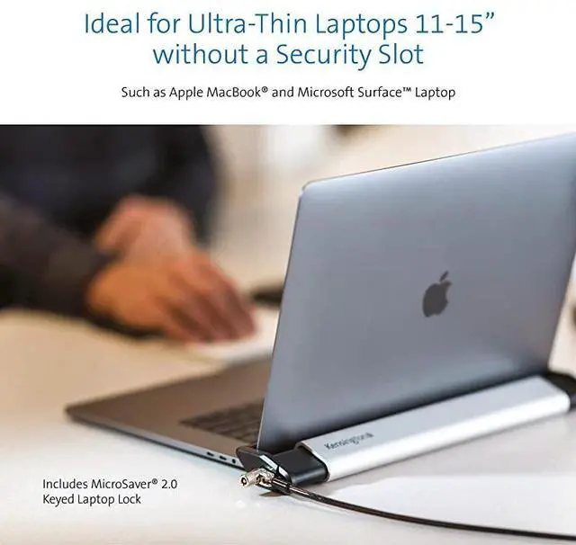 Alt view image 5 of 7 - for MacBook and Surface Laptop Locking Station with Keyed Lock Cable K64453WW