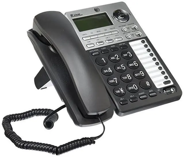 Main image of for ML17939 2Line Corded Telephone with Digital Answering System and Caller IDCall Waiting BlackSilver