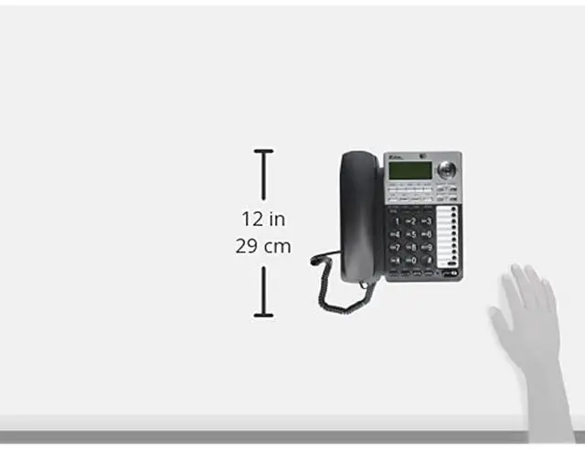 Alt view image 4 of 4 - for ML17939 2Line Corded Telephone with Digital Answering System and Caller IDCall Waiting BlackSilver
