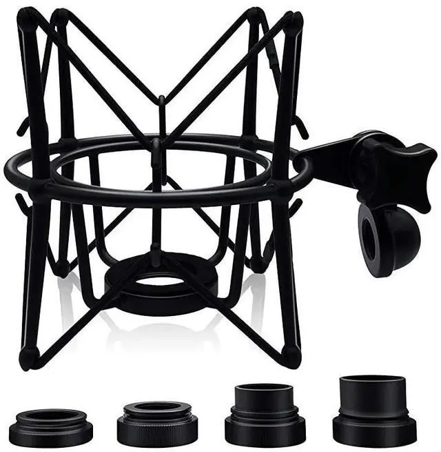 Main image of Microphone Shock Mount Mic Holder Anti Vibration Spider Shockmount Compatible with Many Condenser Mics Like AT2020 MXL 770 MXL 990 Samson G Track Pro Rode Procaster NT1A Neumann U87 etc