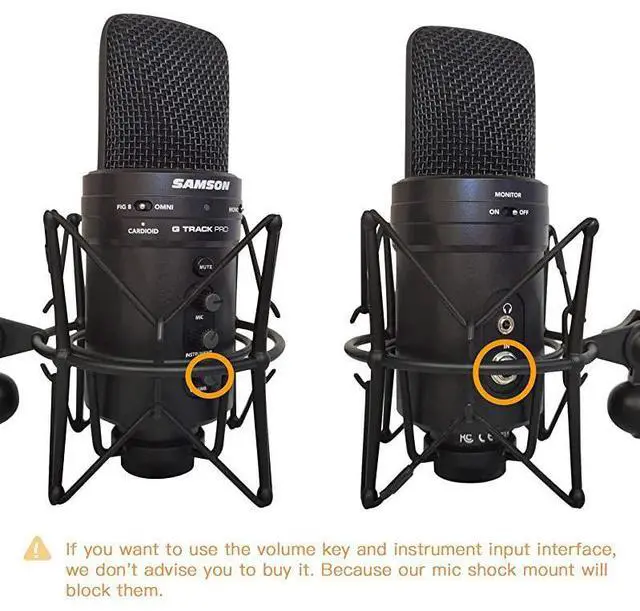 Alt view image 4 of 7 - Microphone Shock Mount Mic Holder Anti Vibration Spider Shockmount Compatible with Many Condenser Mics Like AT2020 MXL 770 MXL 990 Samson G Track Pro Rode Procaster NT1A Neumann U87 etc