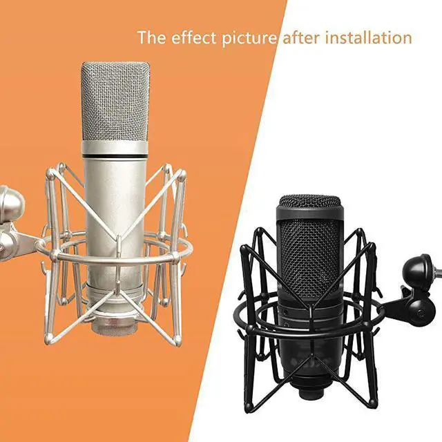 Alt view image 6 of 7 - Microphone Shock Mount Mic Holder Anti Vibration Spider Shockmount Compatible with Many Condenser Mics Like AT2020 MXL 770 MXL 990 Samson G Track Pro Rode Procaster NT1A Neumann U87 etc